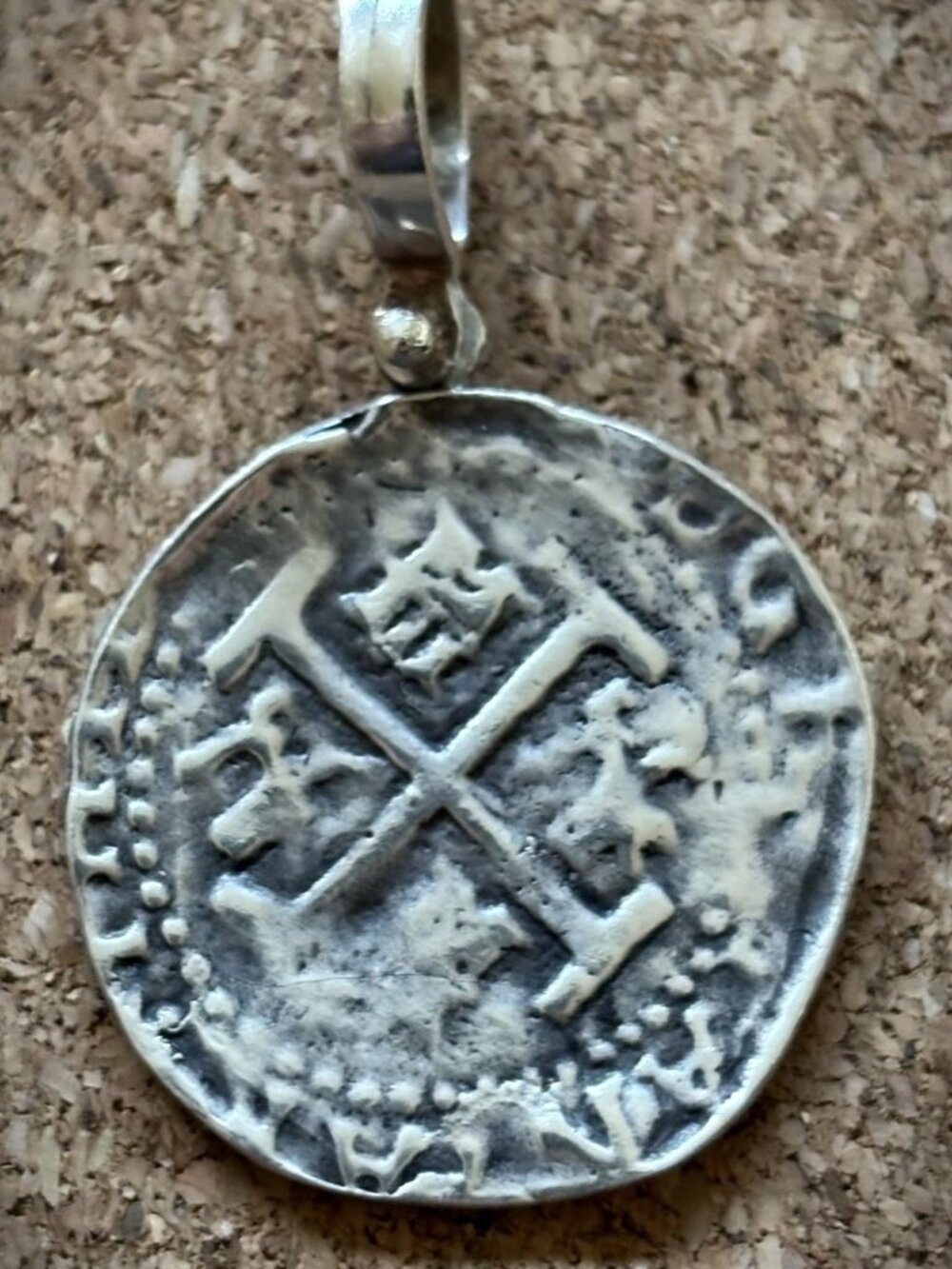 Atocha Sunken Tresure Jewelry - Lima 8 Escudo Silver Coin Pendant